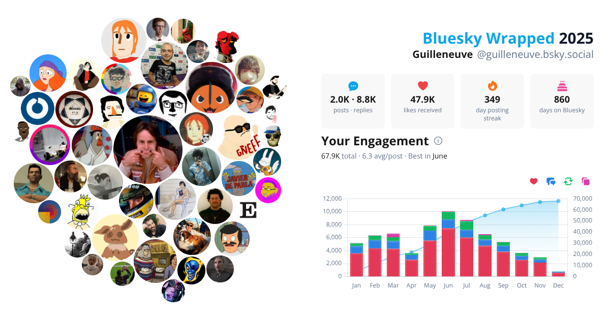 Your Bluesky Wrapped 2025 preview
