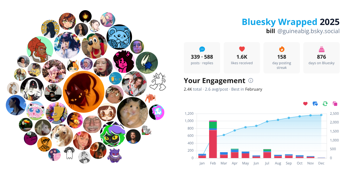 Your Bluesky Wrapped 2025 preview