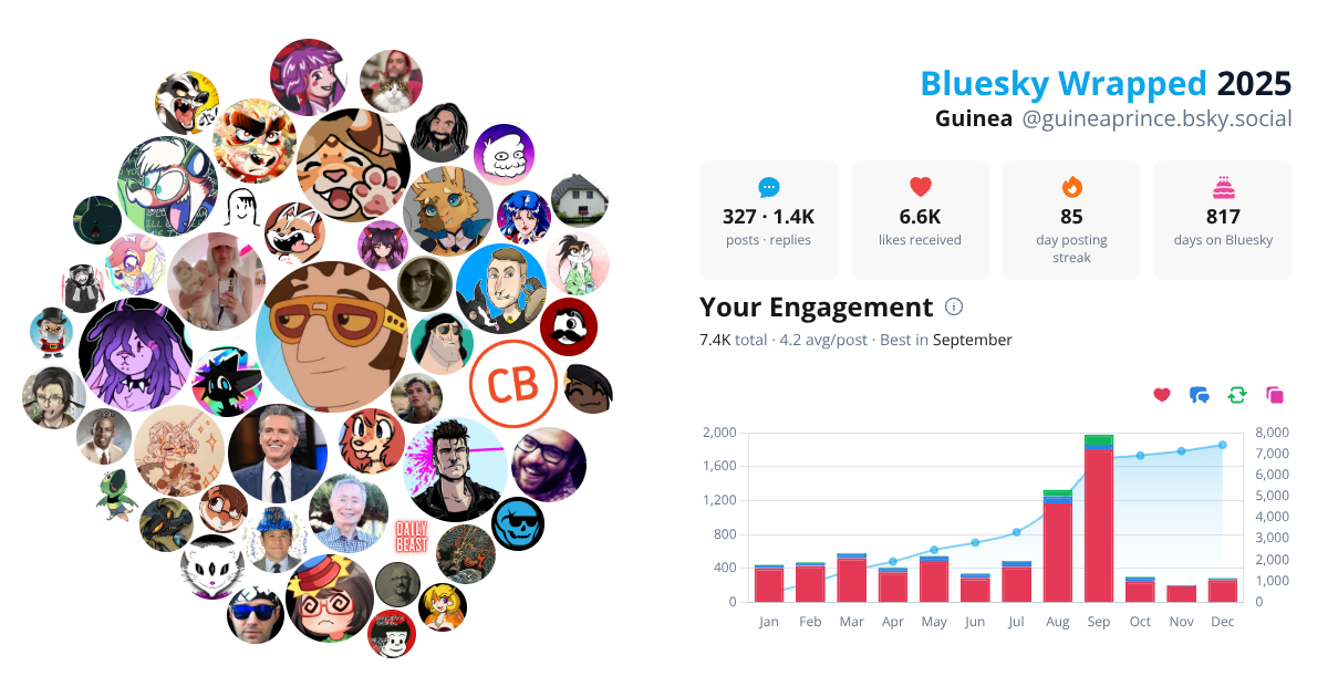 Your Bluesky Wrapped 2025 preview