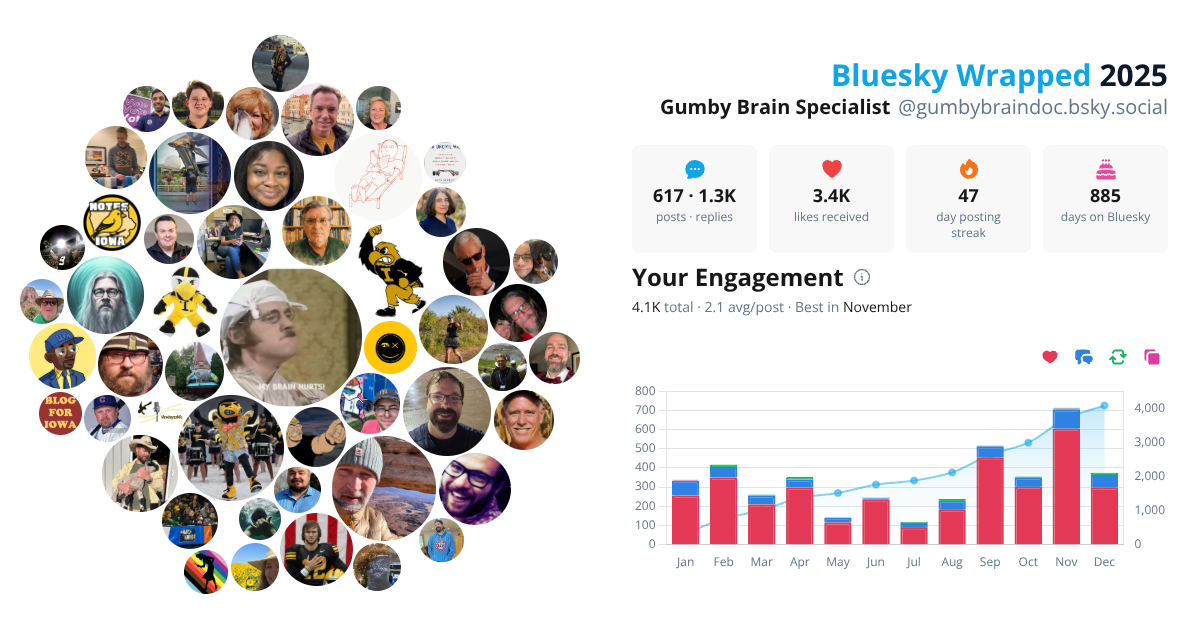 Your Bluesky Wrapped 2025 preview