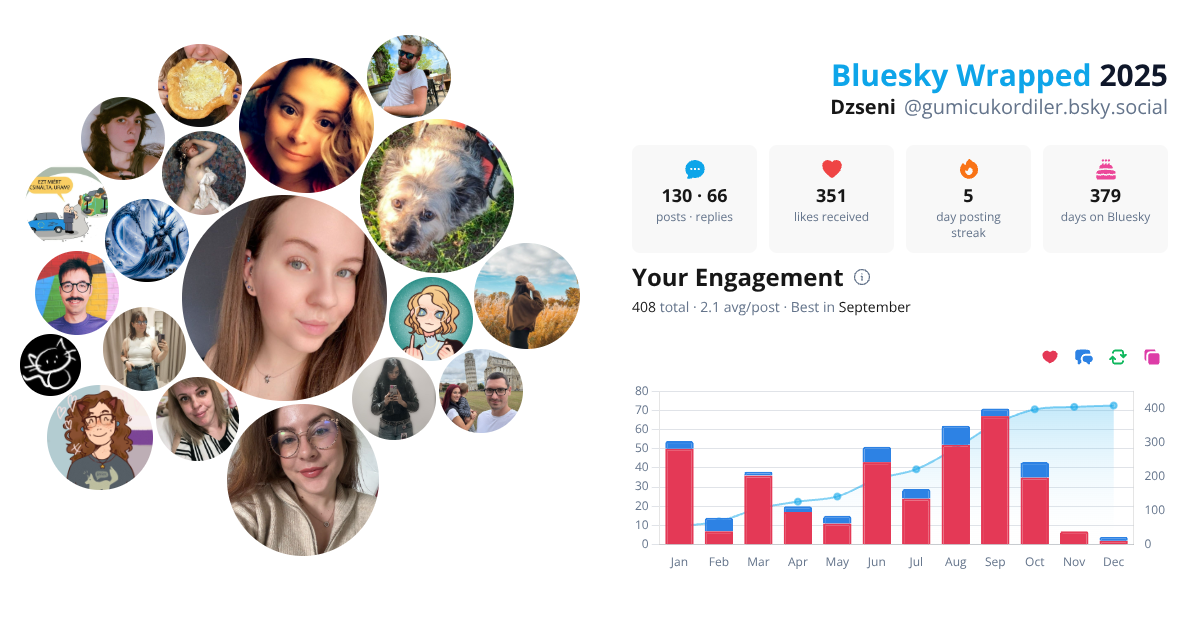 Your Bluesky Wrapped 2025 preview