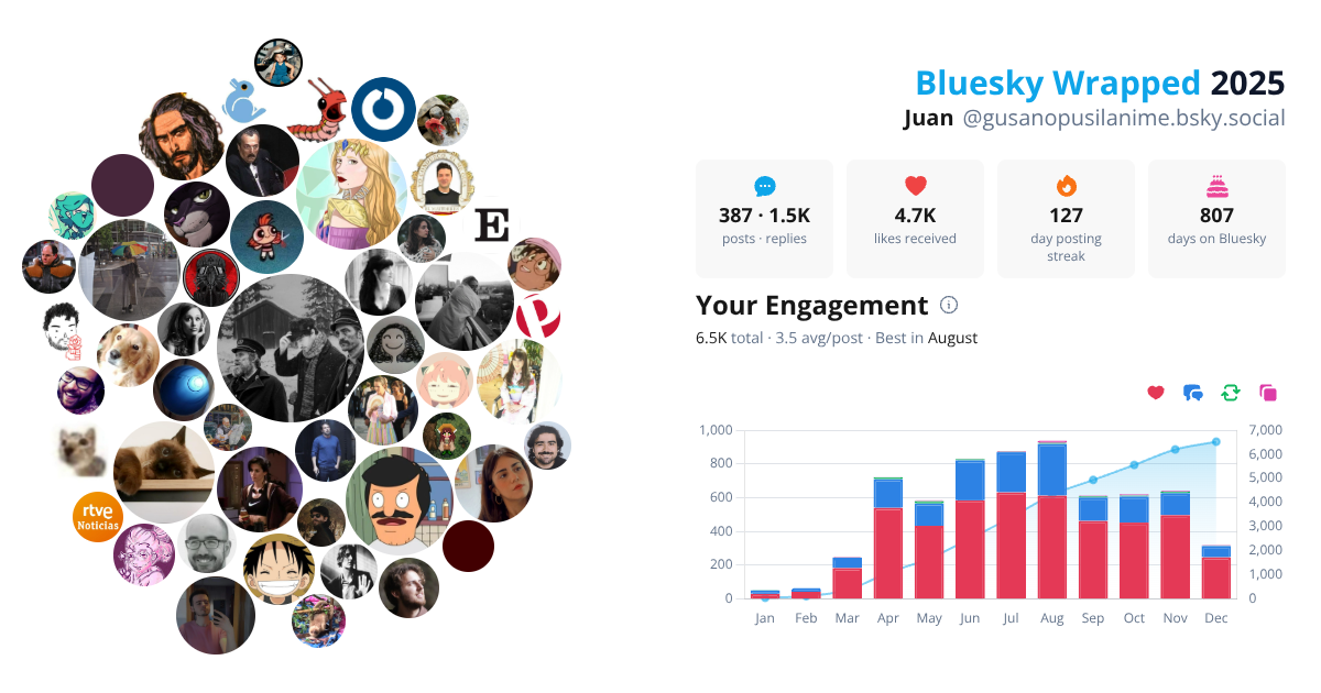 Your Bluesky Wrapped 2025 preview