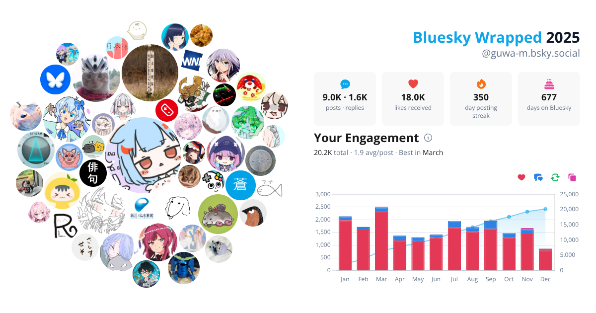 Your Bluesky Wrapped 2025 preview