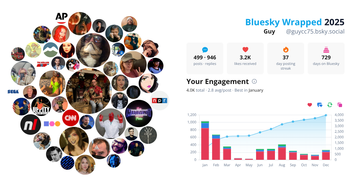 Your Bluesky Wrapped 2025 preview