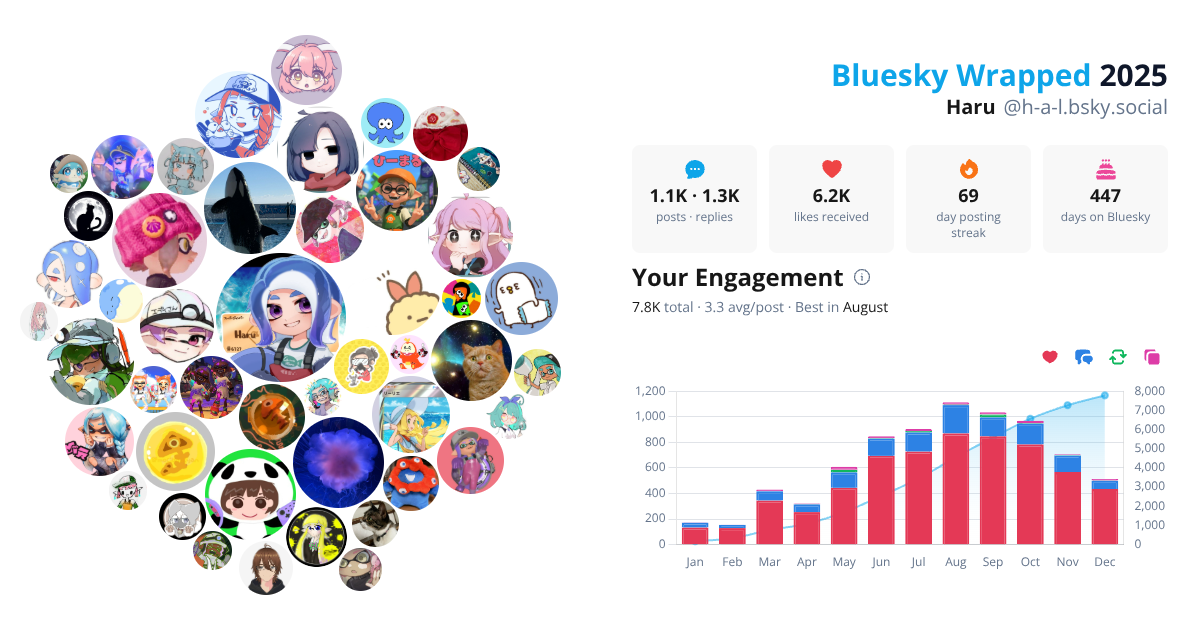 Your Bluesky Wrapped 2025 preview