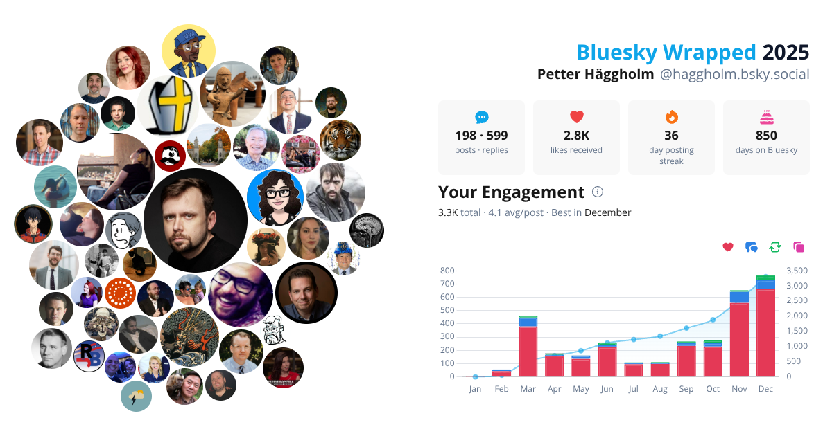 Your Bluesky Wrapped 2025 preview