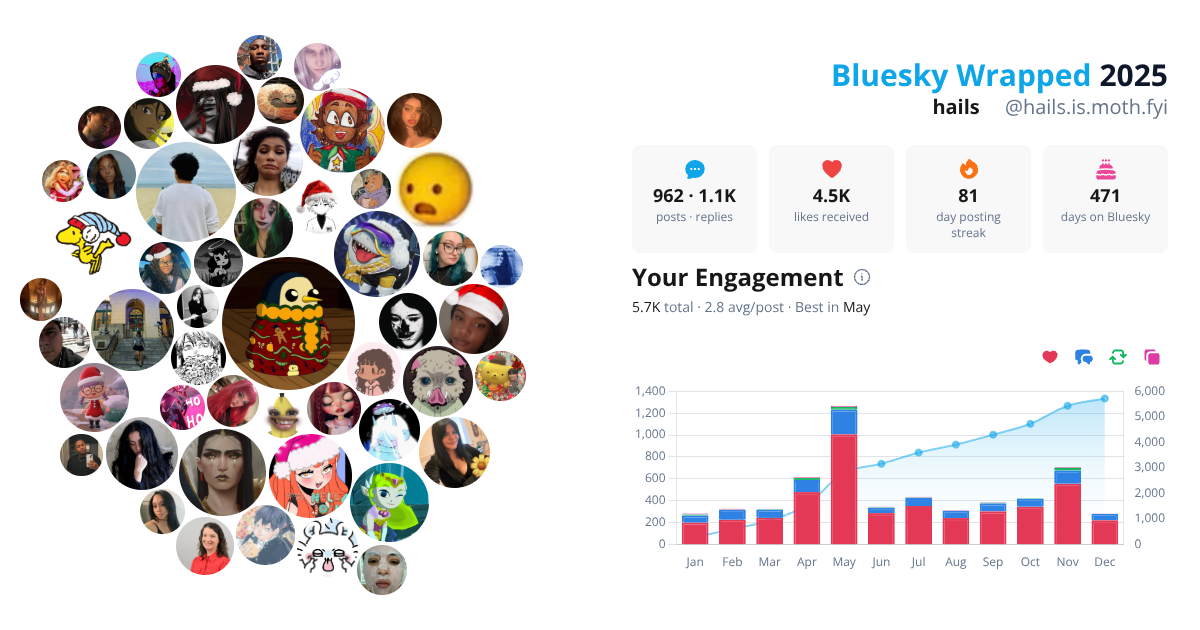 Your Bluesky Wrapped 2025 preview