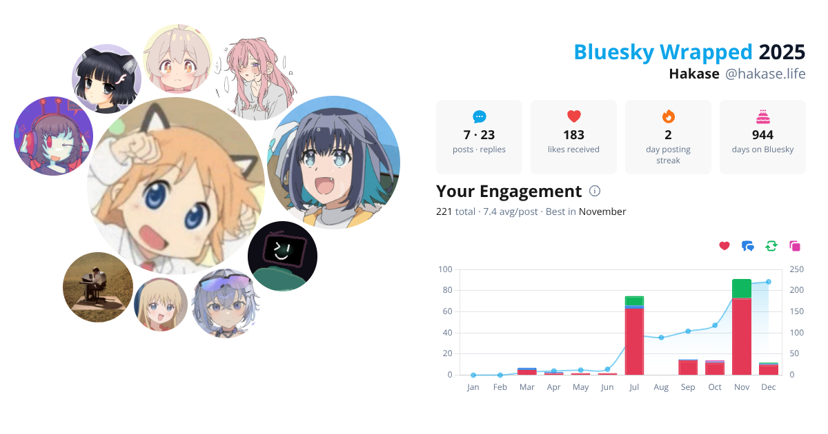 Your Bluesky Wrapped 2025 preview