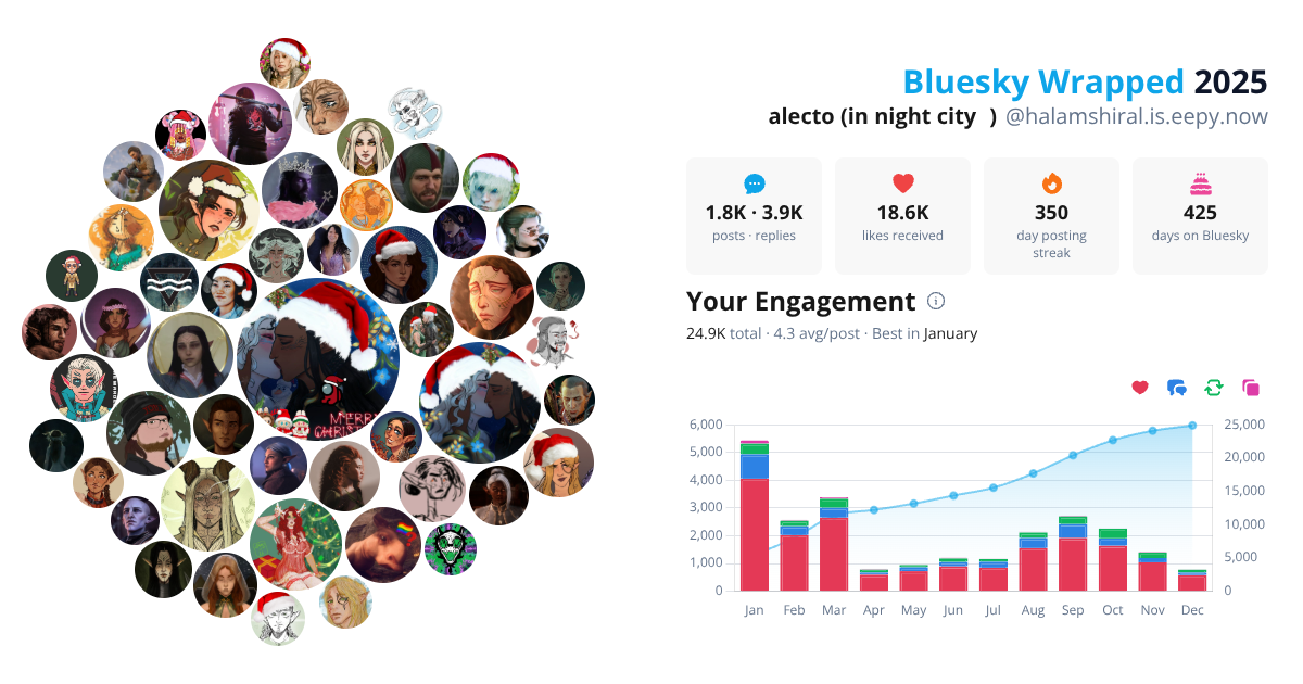 Your Bluesky Wrapped 2025 preview