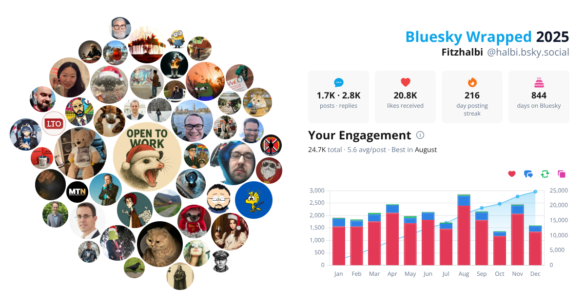 Your Bluesky Wrapped 2025 preview