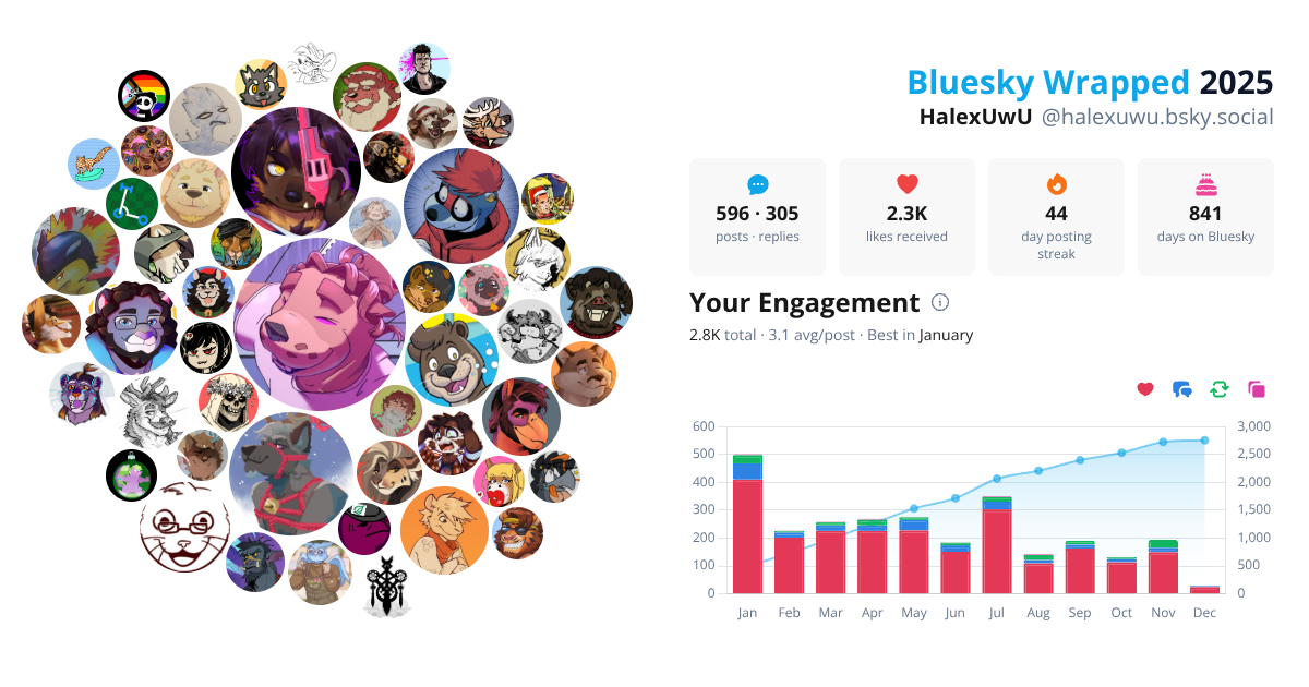 Your Bluesky Wrapped 2025 preview