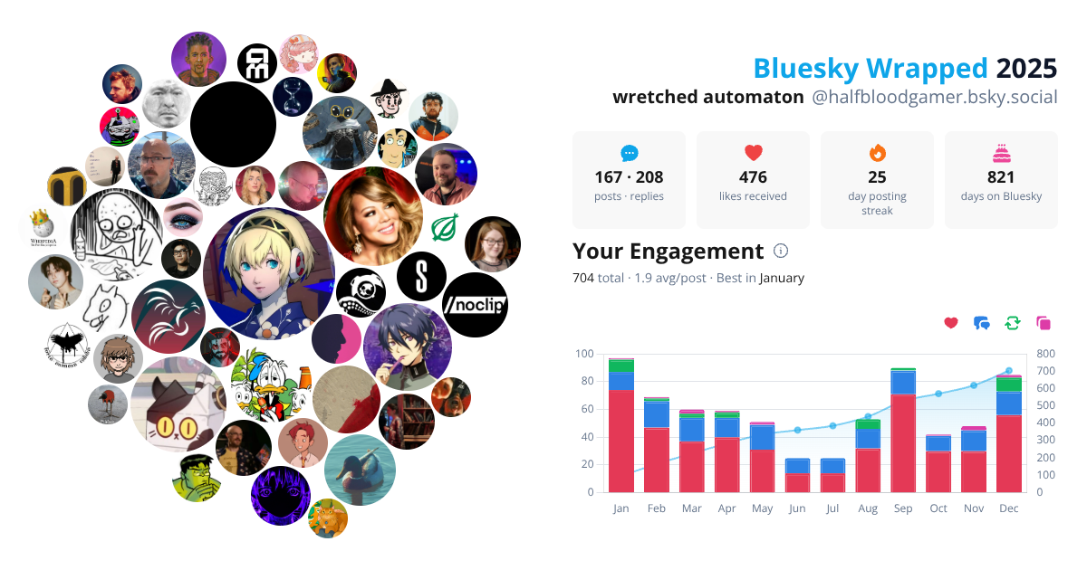 Your Bluesky Wrapped 2025 preview