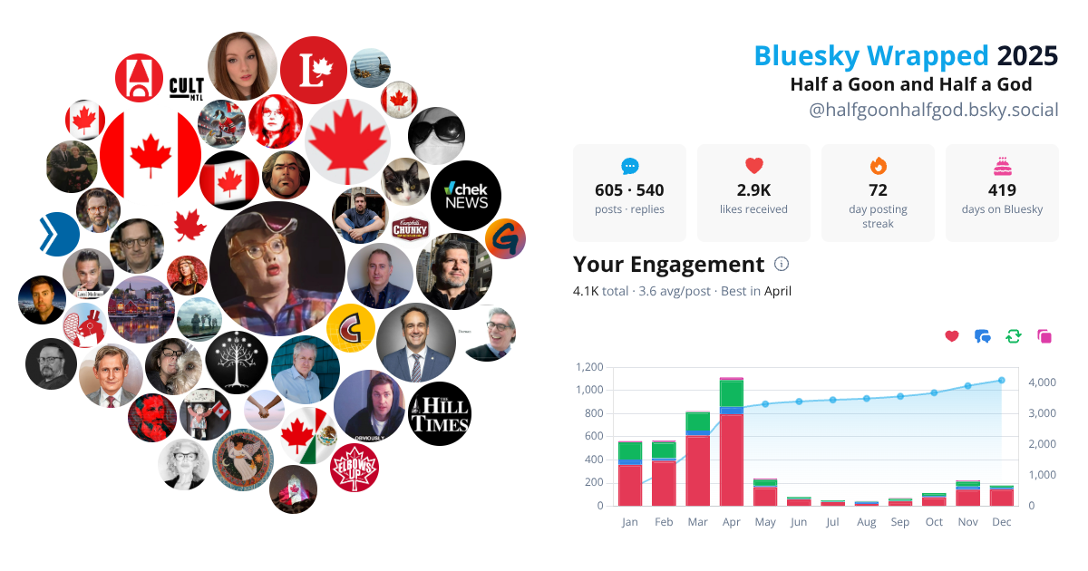 Your Bluesky Wrapped 2025 preview