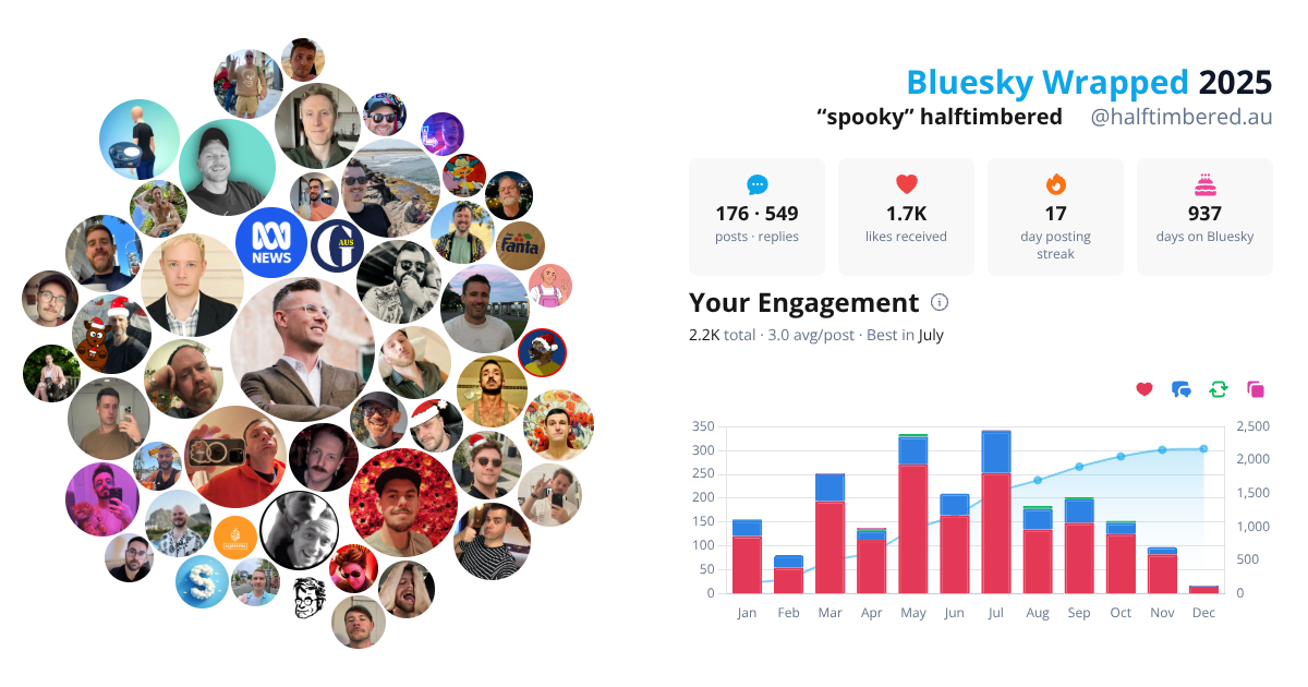 Your Bluesky Wrapped 2025 preview