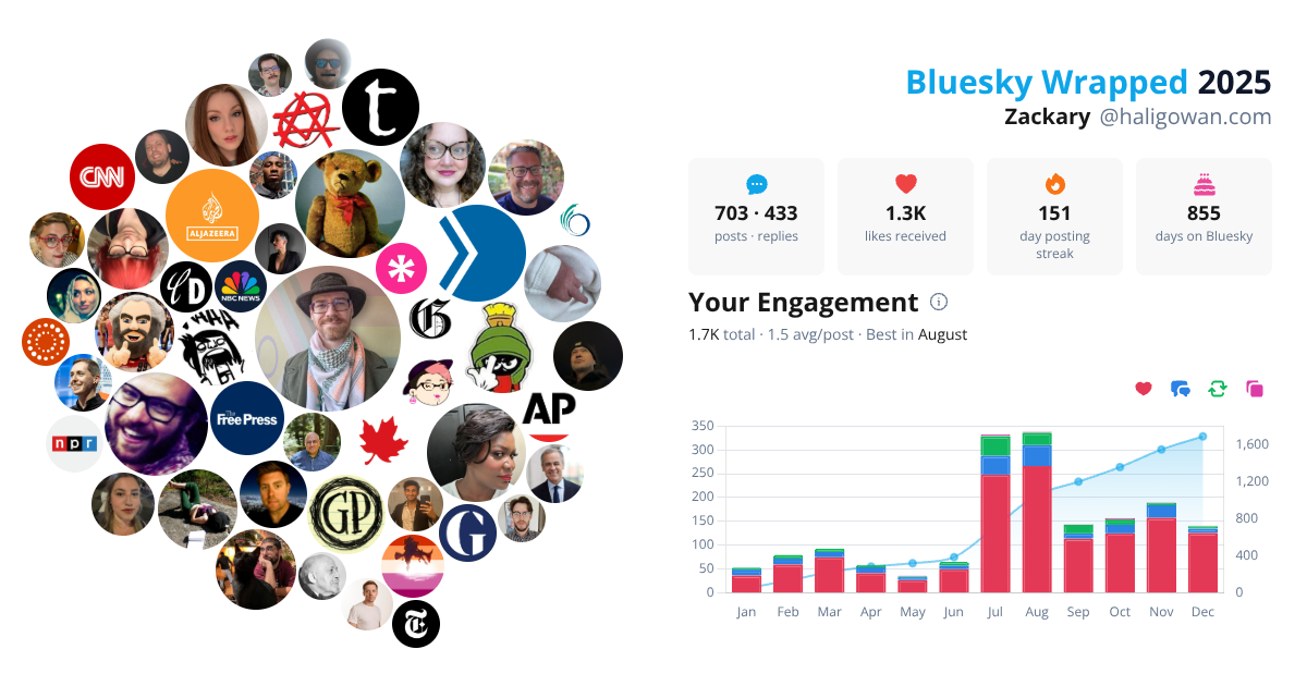 Your Bluesky Wrapped 2025 preview