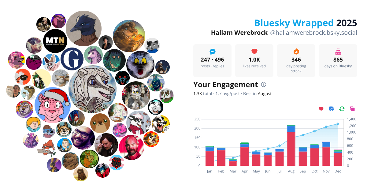 Your Bluesky Wrapped 2025 preview