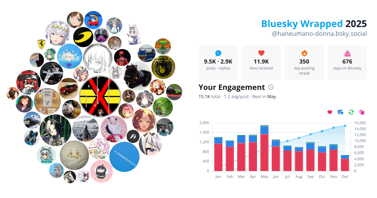Your Bluesky Wrapped 2025 preview