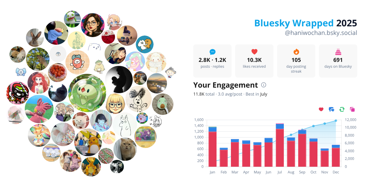Your Bluesky Wrapped 2025 preview