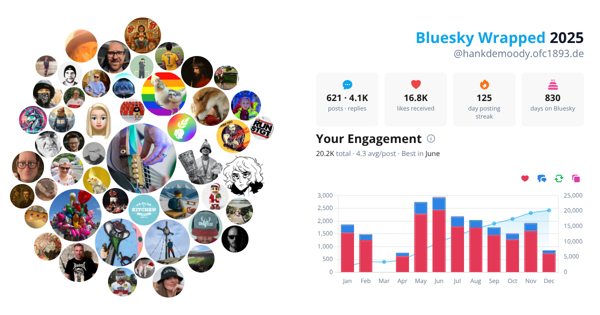 Your Bluesky Wrapped 2025 preview