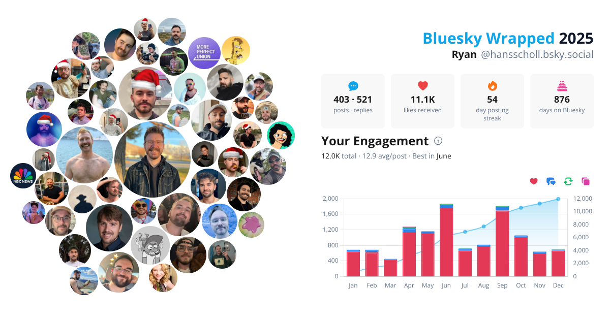 Your Bluesky Wrapped 2025 preview