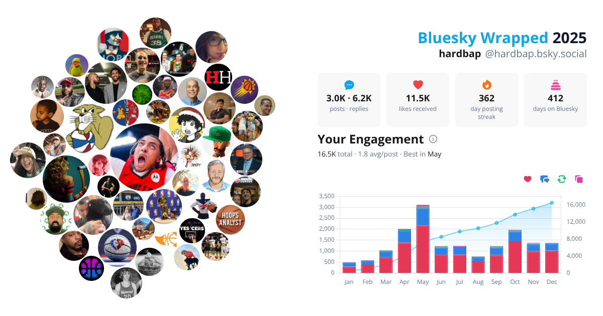 Your Bluesky Wrapped 2025 preview