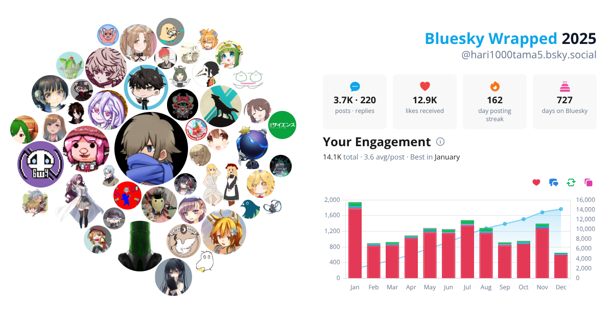 Your Bluesky Wrapped 2025 preview