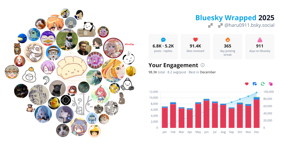 Your Bluesky Wrapped 2025 preview