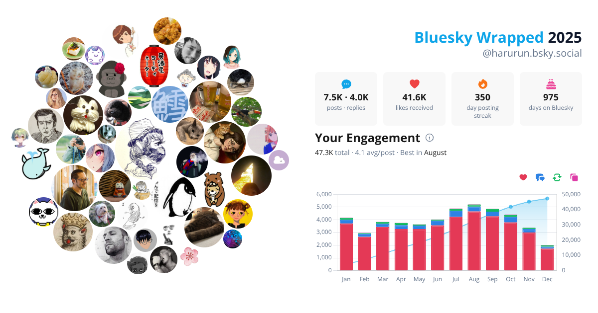 Your Bluesky Wrapped 2025 preview