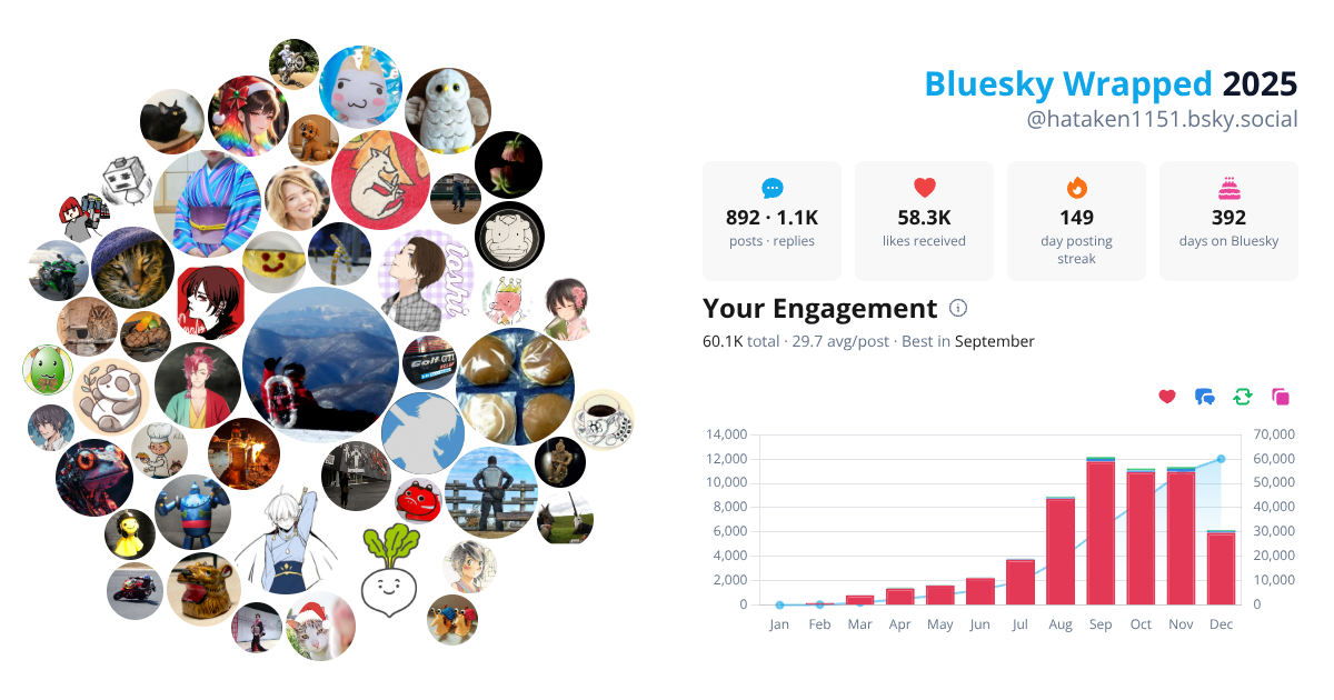 Your Bluesky Wrapped 2025 preview