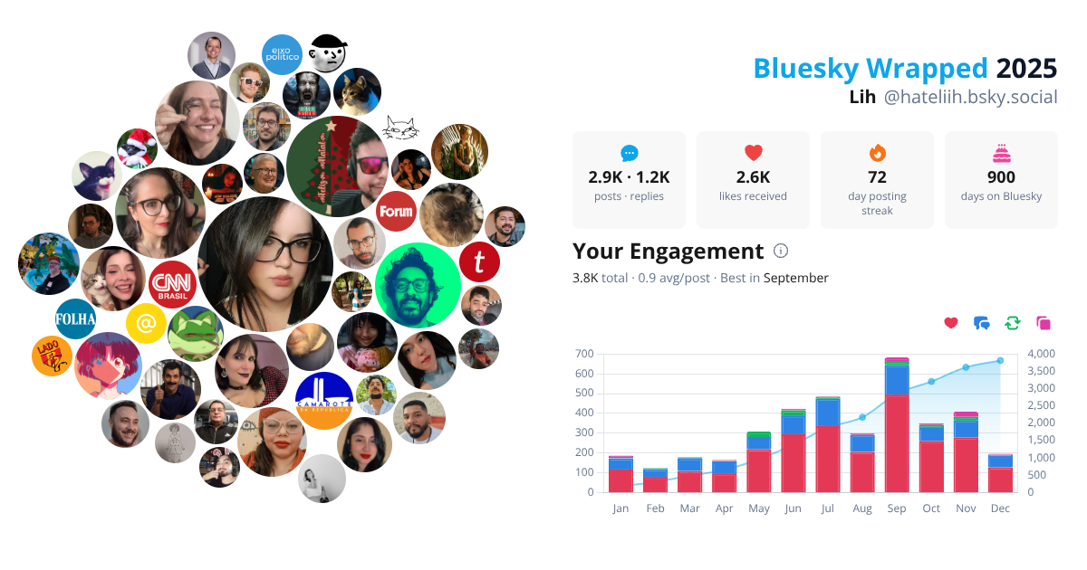 Your Bluesky Wrapped 2025 preview