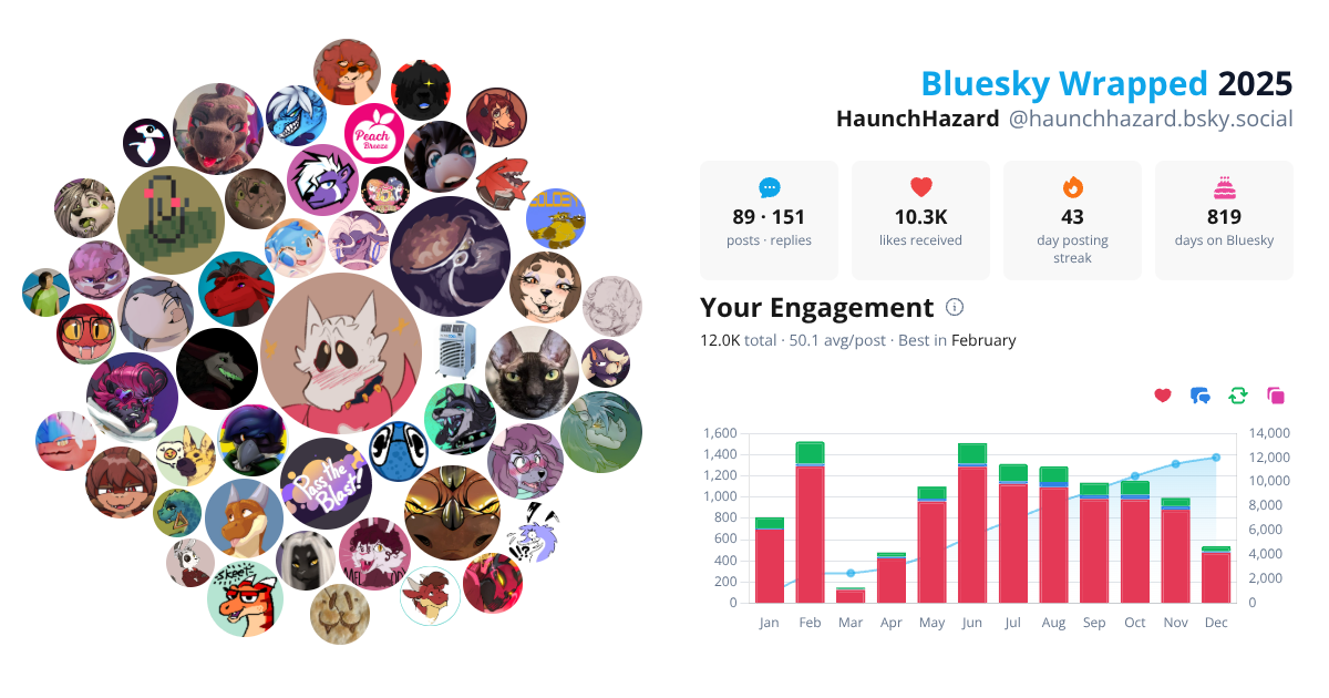 Your Bluesky Wrapped 2025 preview