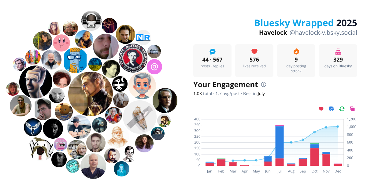 Your Bluesky Wrapped 2025 preview