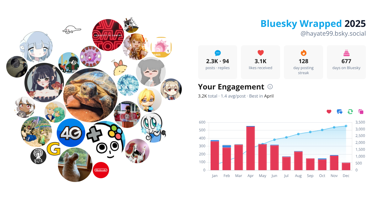 Your Bluesky Wrapped 2025 preview