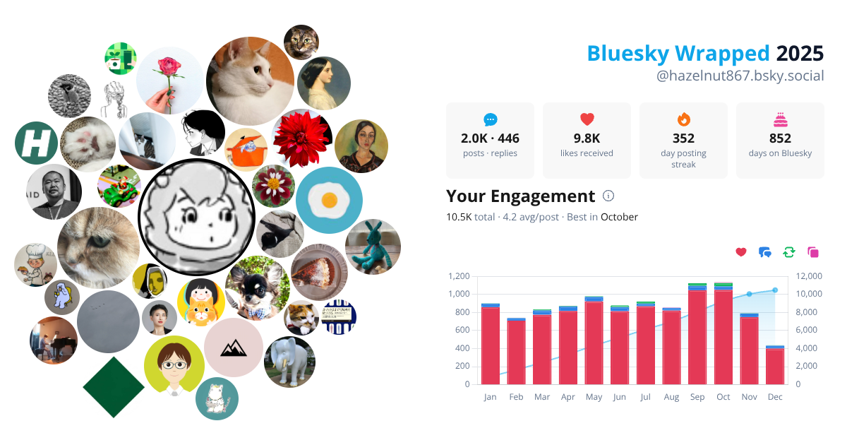 Your Bluesky Wrapped 2025 preview