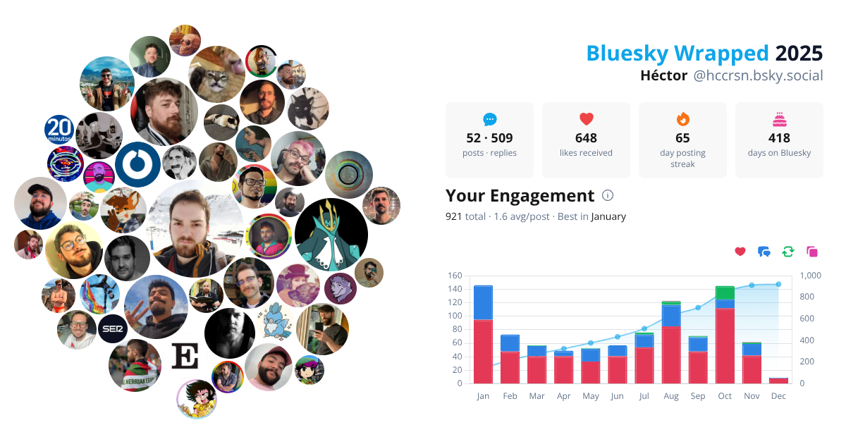 Your Bluesky Wrapped 2025 preview