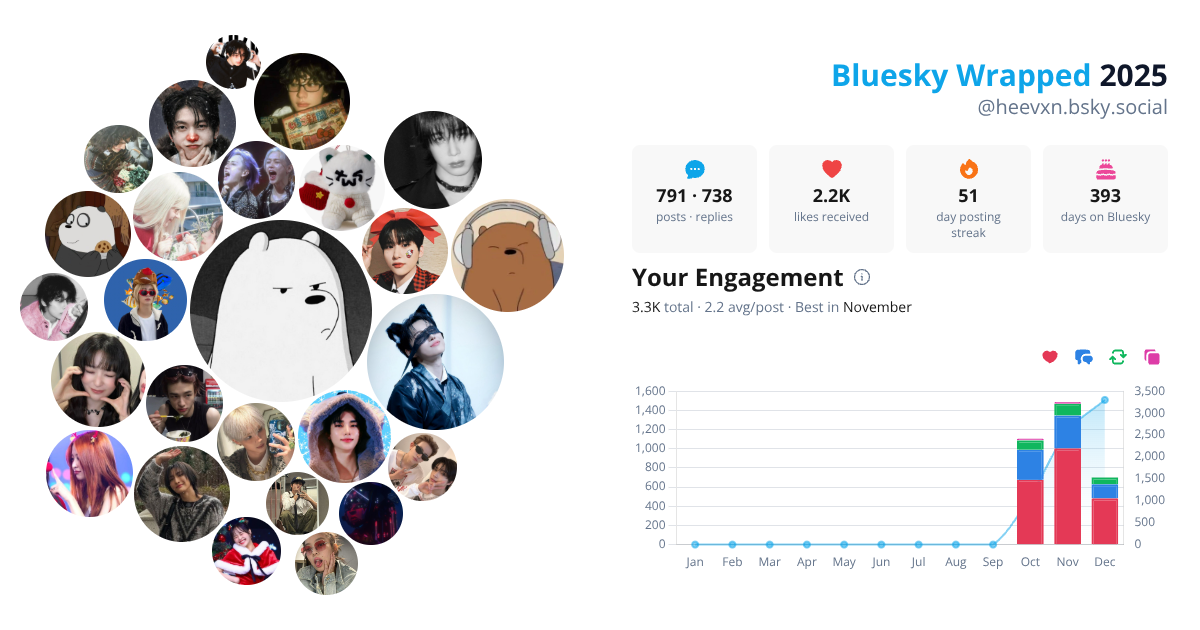 Your Bluesky Wrapped 2025 preview