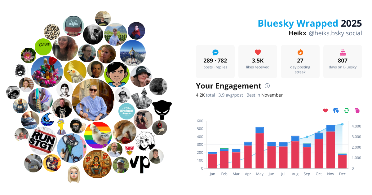 Your Bluesky Wrapped 2025 preview