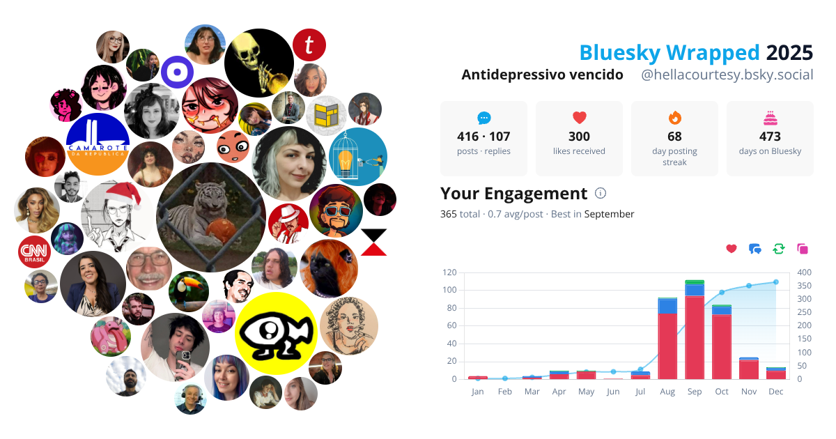 Your Bluesky Wrapped 2025 preview
