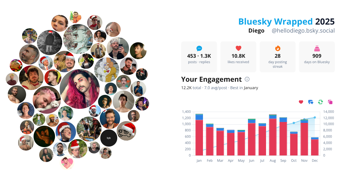 Your Bluesky Wrapped 2025 preview