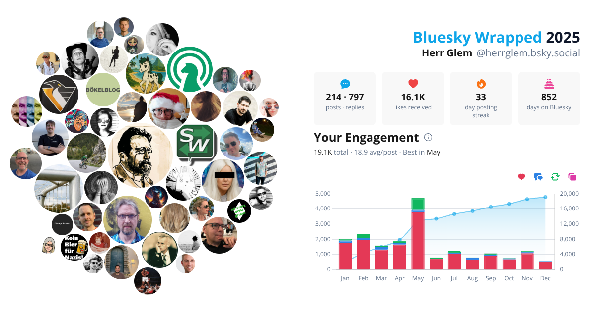 Your Bluesky Wrapped 2025 preview