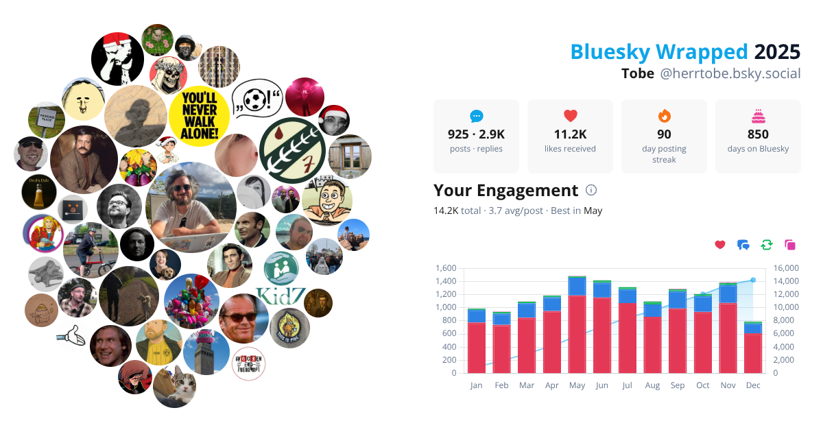 Your Bluesky Wrapped 2025 preview