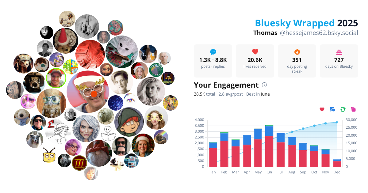 Your Bluesky Wrapped 2025 preview