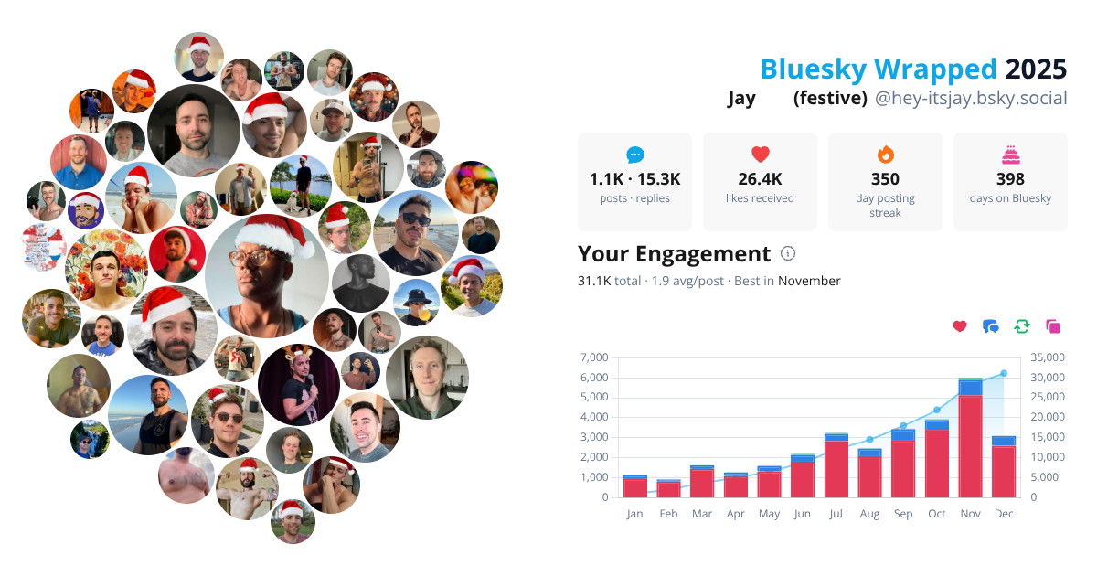 Your Bluesky Wrapped 2025 preview