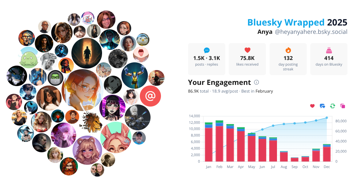 Your Bluesky Wrapped 2025 preview