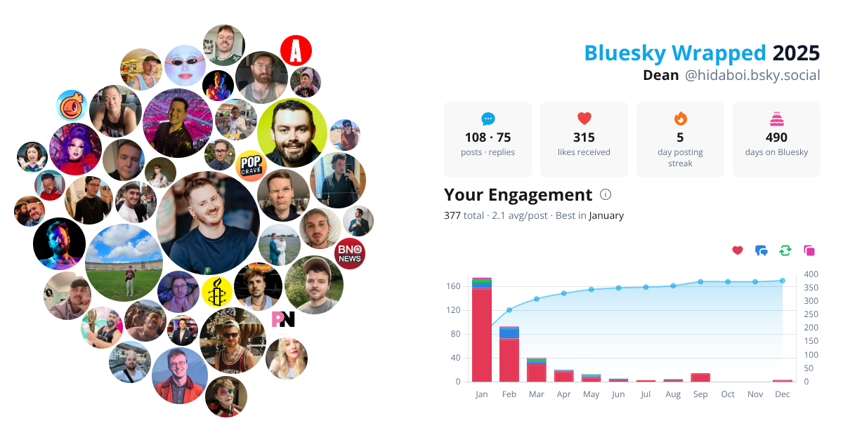 Your Bluesky Wrapped 2025 preview