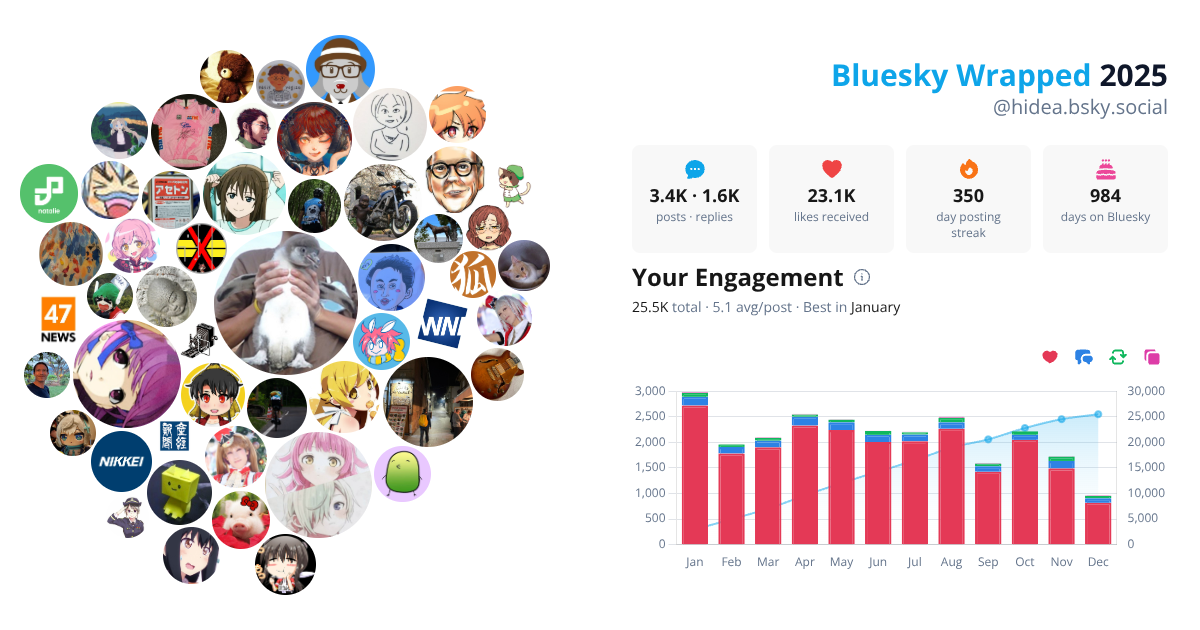 Your Bluesky Wrapped 2025 preview