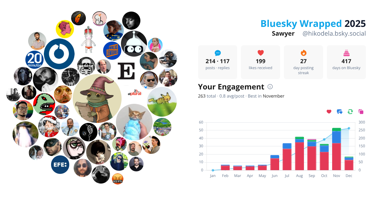 Your Bluesky Wrapped 2025 preview