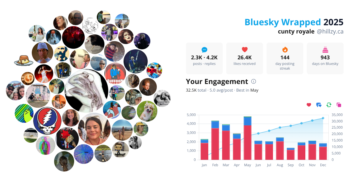Your Bluesky Wrapped 2025 preview