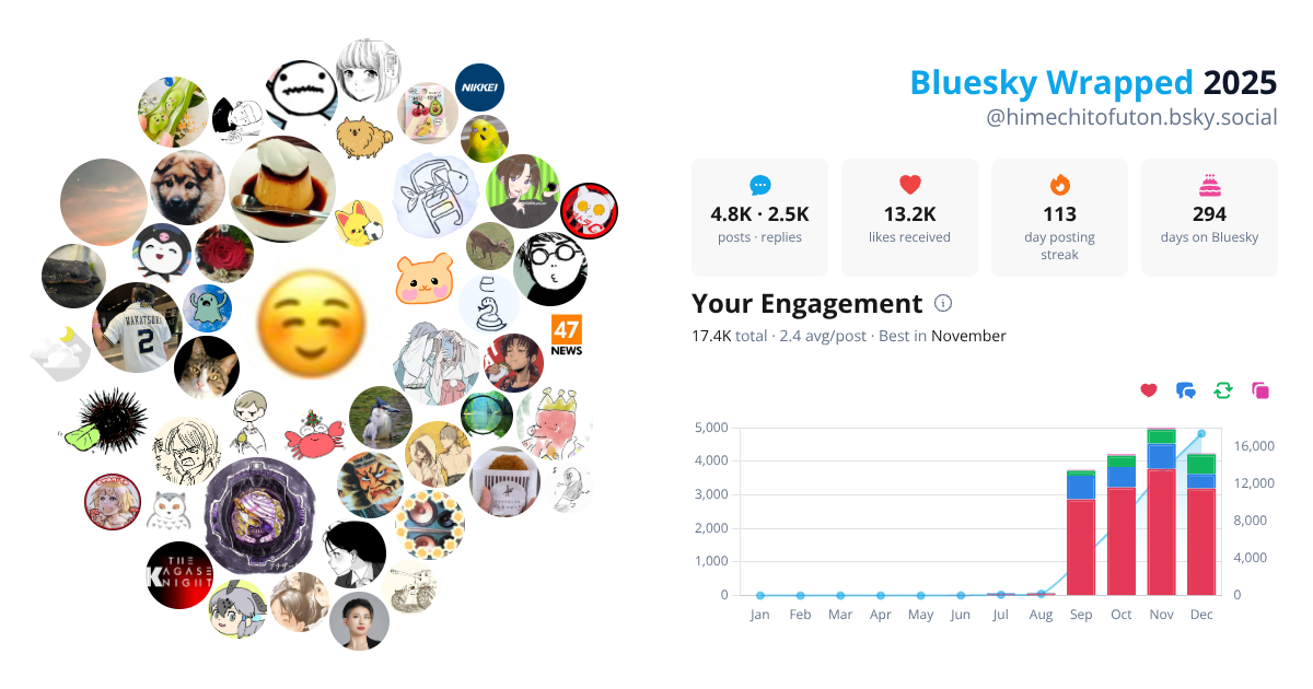 Your Bluesky Wrapped 2025 preview