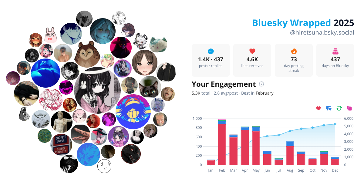 Your Bluesky Wrapped 2025 preview